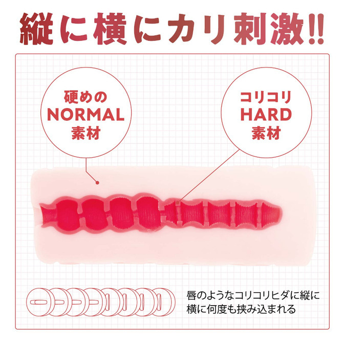 日本GPRO HATOPLA TATEYOKO 男用自慰套 自慰器 飛機杯 情趣用品 縱橫刺激夾吸器 紅-細節圖2