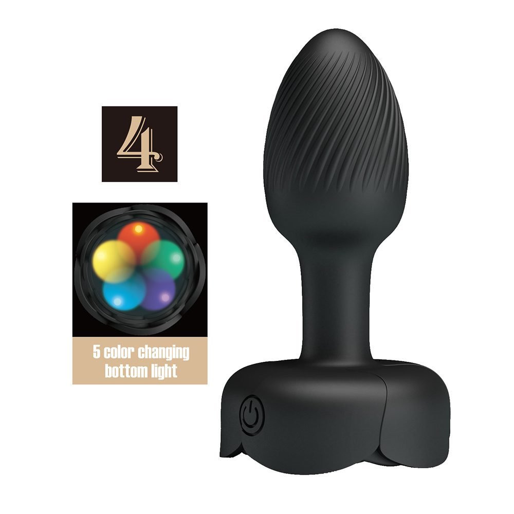 PRETTY LOVE 派蒂菈 炫彩斜紋 Olman 10頻震動 後庭肛塞 Olman炫彩斜紋10頻震動小肛塞-細節圖2