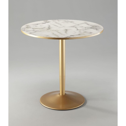 新上市優惠特價商品（原價 4980元)金色大理石紋鋼琴烤漆-80公分圓形餐桌-休閒桌-辦公桌-洽談桌-會議桌