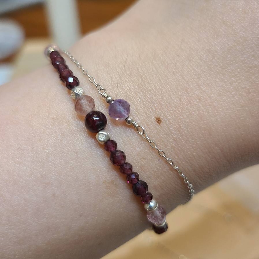 紅石榴水晶手鍊-細節圖3
