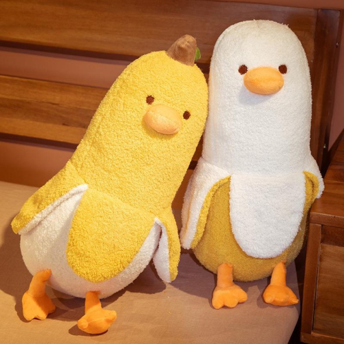 蕉了個朋友鴨公仔毛絨玩具玩偶睡覺抱可愛香蕉鴨子抱枕生日禮物女