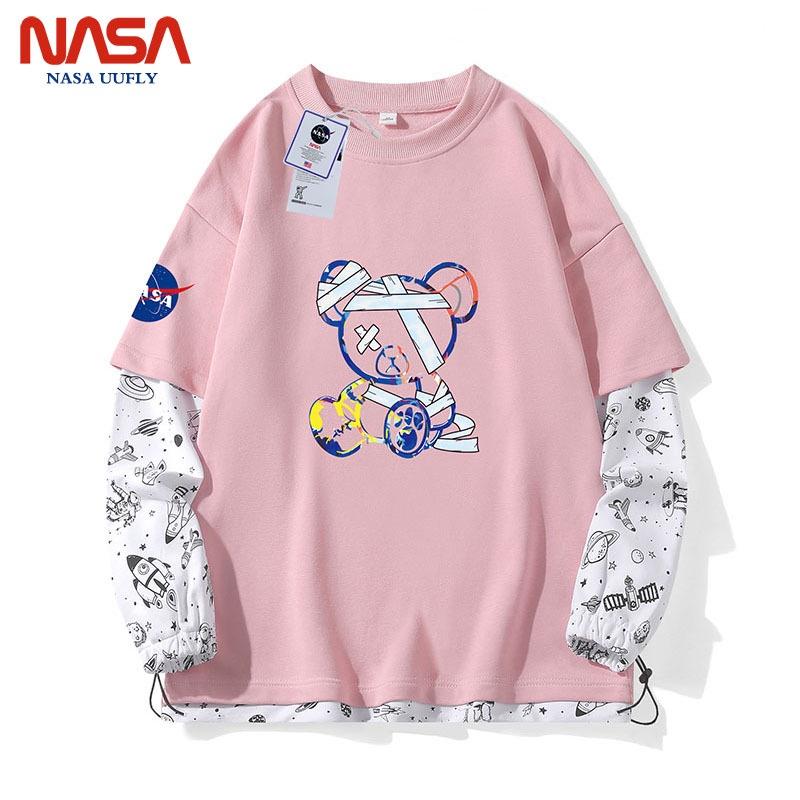 NASA涂鴉綁帶小熊 秋季假兩件衛衣 2126-88#-細節圖2