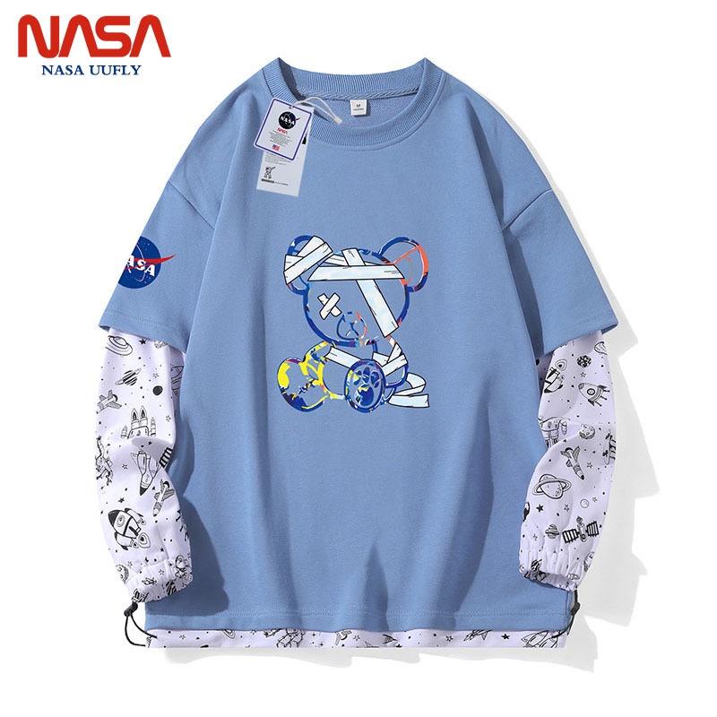 NASA涂鴉綁帶小熊 秋季假兩件衛衣 2126-88#-細節圖3