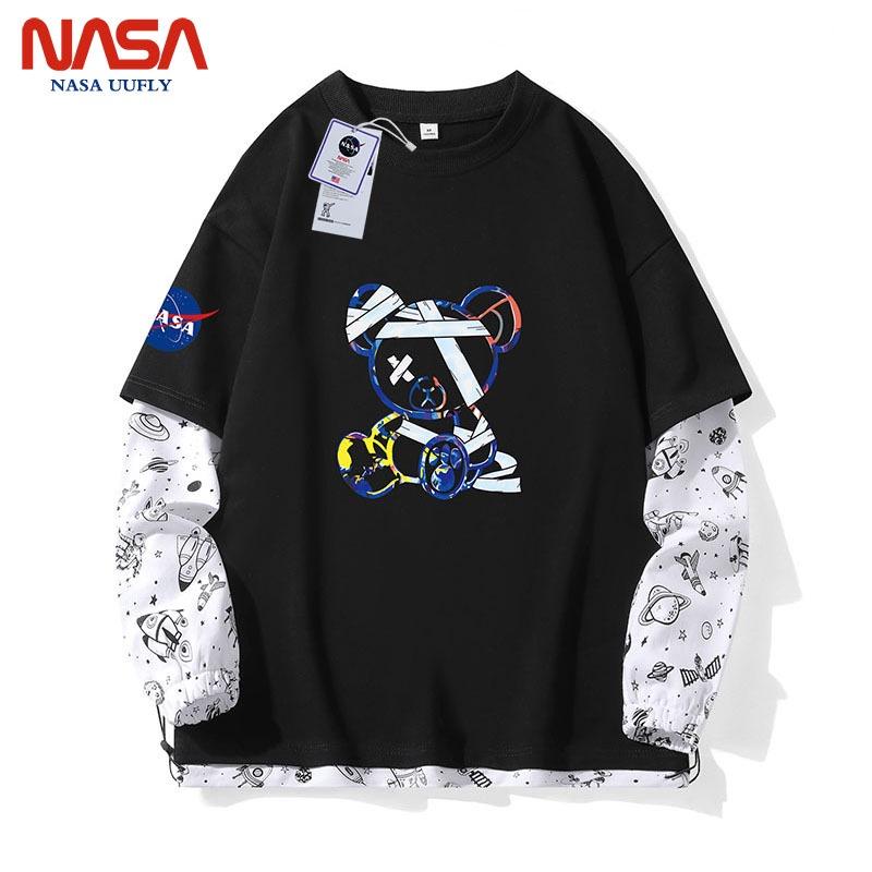 NASA涂鴉綁帶小熊 秋季假兩件衛衣 2126-88#-細節圖4