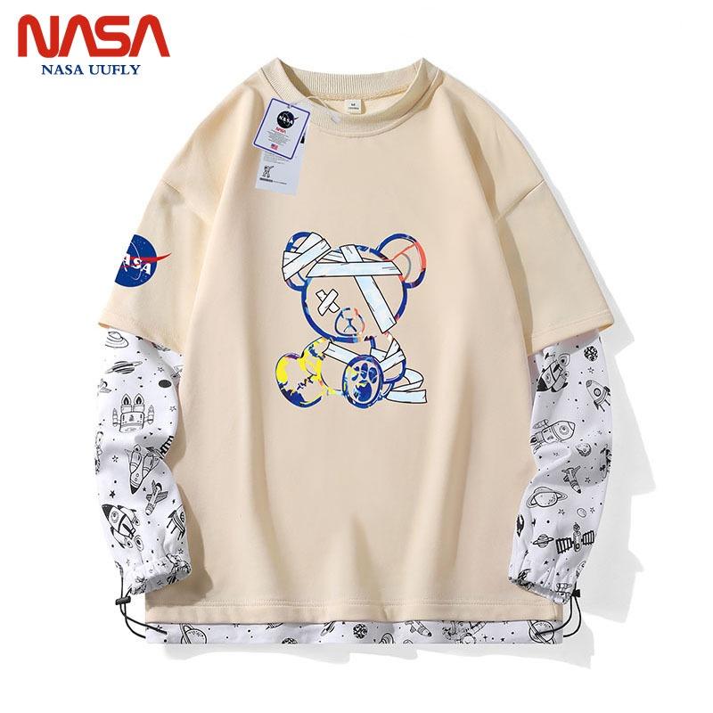 NASA涂鴉綁帶小熊 秋季假兩件衛衣 2126-88#-細節圖6