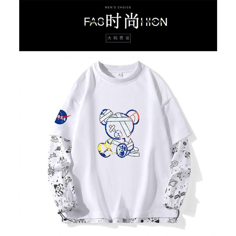 NASA涂鴉綁帶小熊 秋季假兩件衛衣 2126-88#-細節圖8