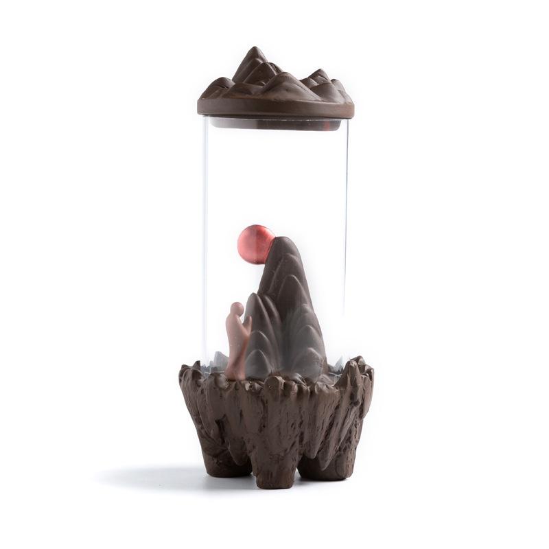 夏季新品抖音同款亞克力罩倒流香爐觀煙熏香爐家居創意擺件可-細節圖5