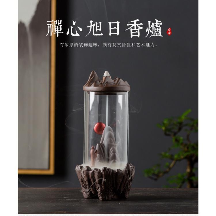 夏季新品抖音同款亞克力罩倒流香爐觀煙熏香爐家居創意擺件可-細節圖6