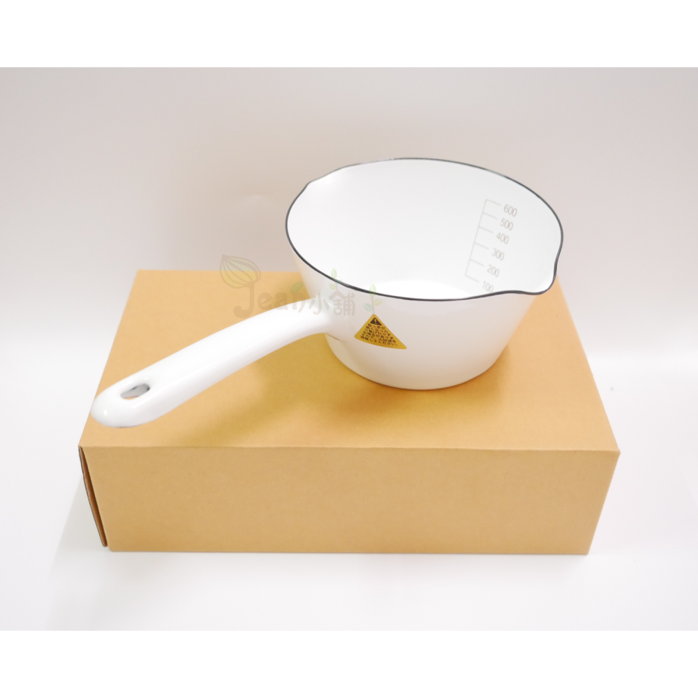 富士琺瑯 牛奶鍋14cm N-14M 泰國製 有容量刻度 Fuji Horo 現貨Jean小舖-細節圖2
