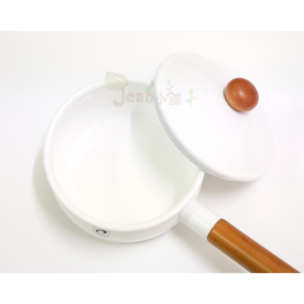 野田琺瑯Pochka木柄琺瑯鍋15cm PO-15S日本製 牛奶鍋 小湯鍋15公分 Noda Horo現貨 Jean小舖-細節圖2