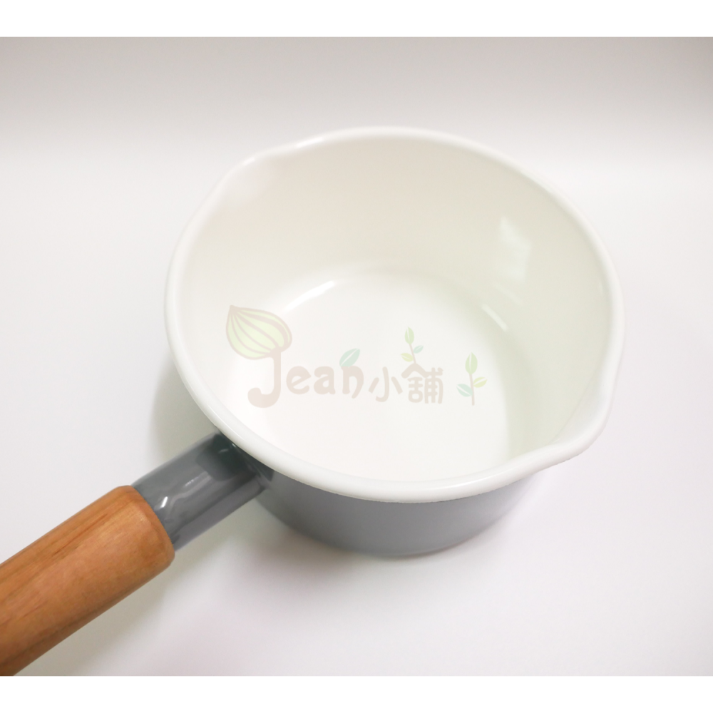 野田琺瑯 Couleur木柄琺瑯鍋 14cm灰色 CL-14NGR日本製 Noda Horo牛奶鍋 小湯鍋 14公分現貨-細節圖5