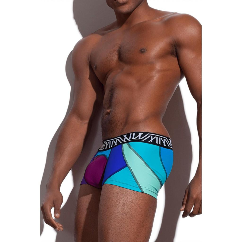 【MarcoMarco】拼接撞色四角褲 Marco Marco Multicolor Apex Trunk 男生內褲-細節圖3