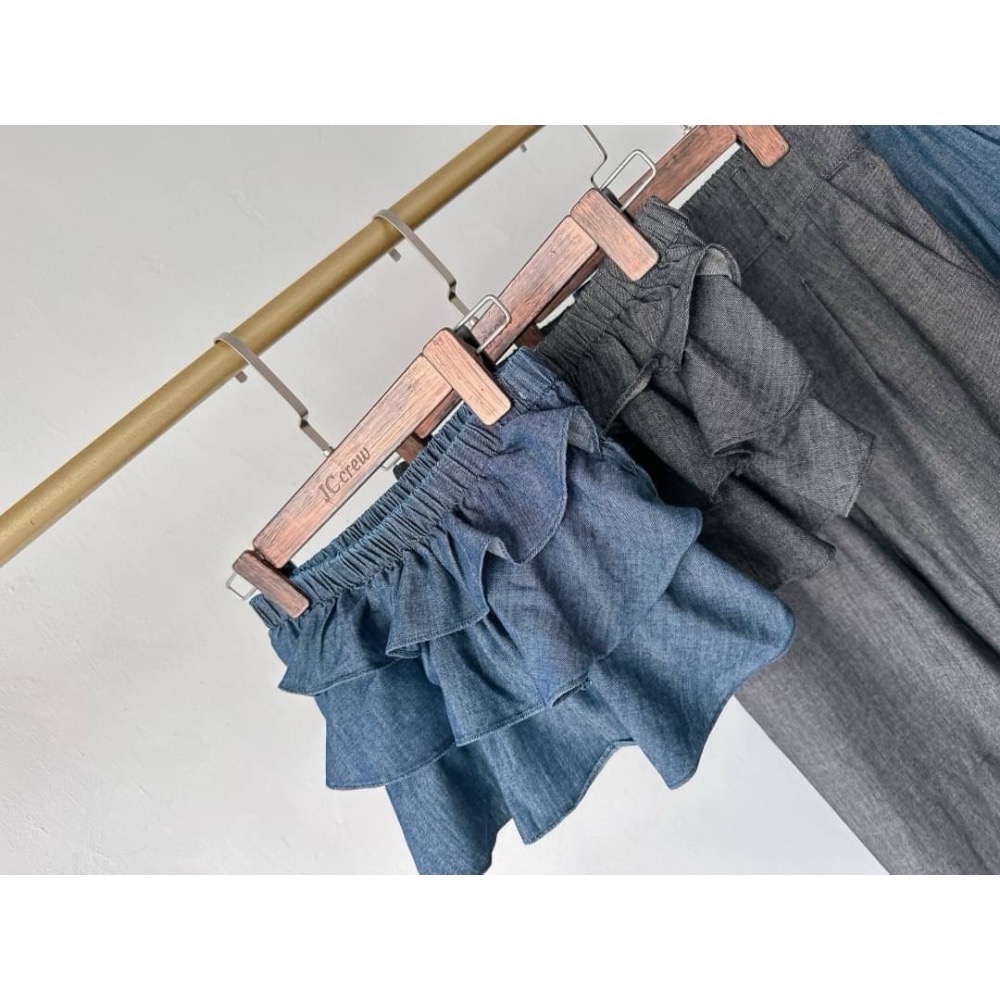 天絲牛仔荷葉邊背心套裝-細節圖9