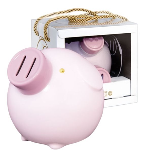 【典藏陶瓷】十二生肖系列 2019年(豬) 金圓滿-撲滿豬 500ml-細節圖2