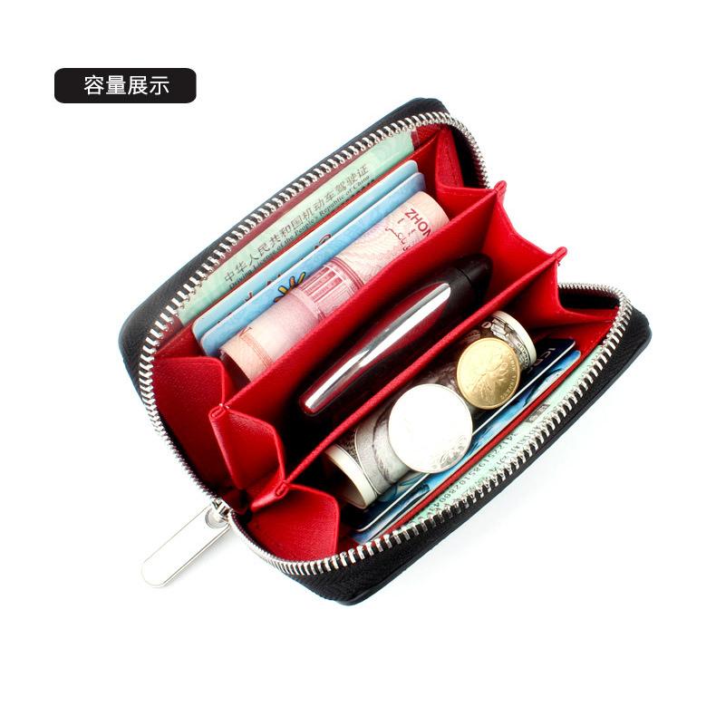 【叭啥貨-現貨秒出🚀】新款女士精美短夾，十字紋女士防刮錢包，手拿零錢包，財布-細節圖6