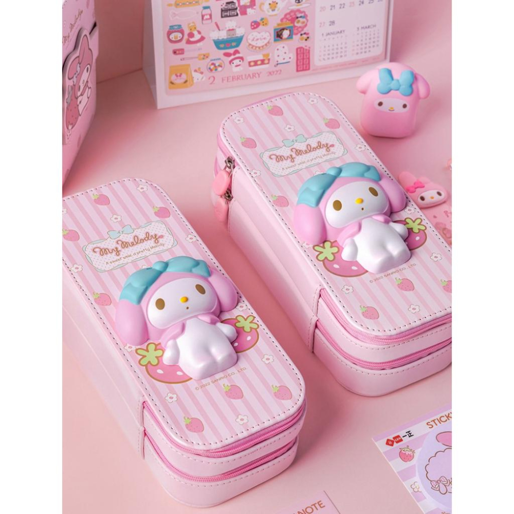 【叭啥貨-現貨秒出🚀】Hello Kitty減壓鉛筆盒，美樂蒂減壓鉛筆盒，抖音造型3D筆盒、三麗鷗雙層鉛筆盒-細節圖9