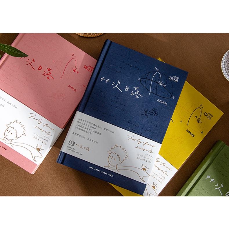 【叭啥貨-現貨秒出🚀】青禾紀44次日落手帳，小王子精裝筆記本，高顏值文藝日記本，小王子主題手帳-細節圖2
