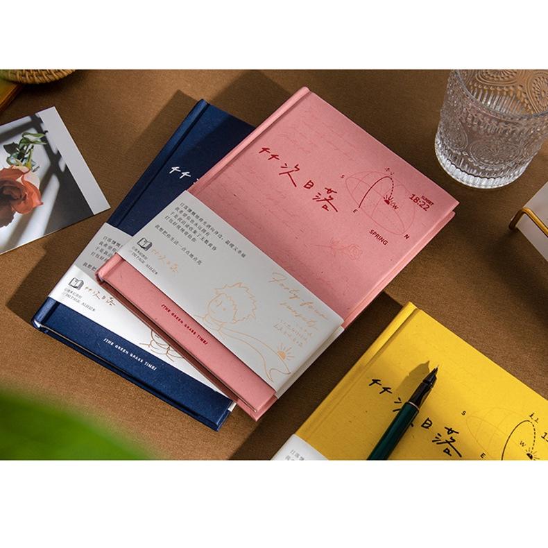【叭啥貨-現貨秒出🚀】青禾紀44次日落手帳，小王子精裝筆記本，高顏值文藝日記本，小王子主題手帳-細節圖3