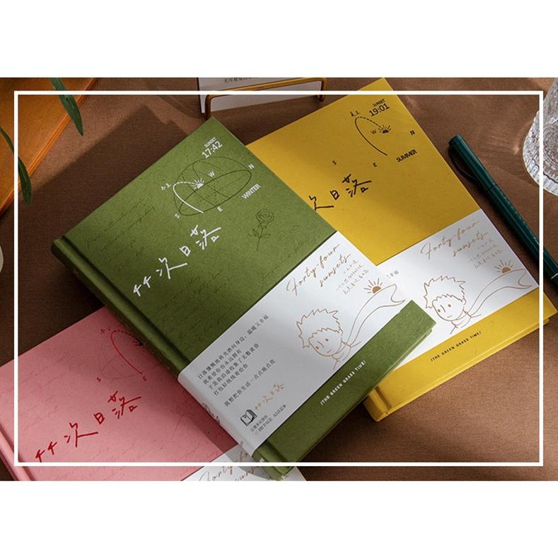 【叭啥貨-現貨秒出🚀】青禾紀44次日落手帳，小王子精裝筆記本，高顏值文藝日記本，小王子主題手帳-細節圖5