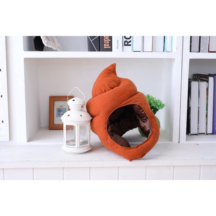 【叭啥貨-現貨秒出🚀】創意便便造型帽、抖音同款搞怪帽、保暖造型便便帽，聖誕禮物/生日禮物專用-細節圖4