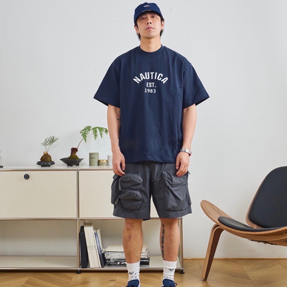 【Bro Closet】Nautica 品牌logo短袖T 男女同款 日系穿搭 百搭款-細節圖3