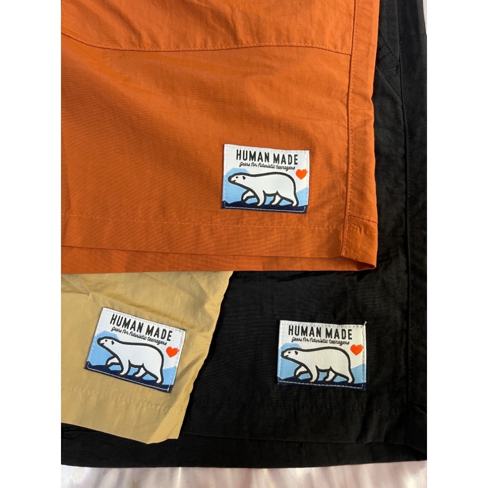 【Bro Closet】HUMAN MADE 北極熊尼龍短褲 戶外露營系列 男女同款 送吊環-細節圖2