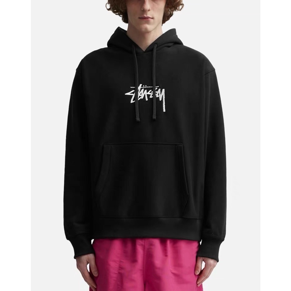 【Bro Closet】Stussy Stock Hoodie 美版經典刺繡logo帽T 棉褲 潮流-細節圖4