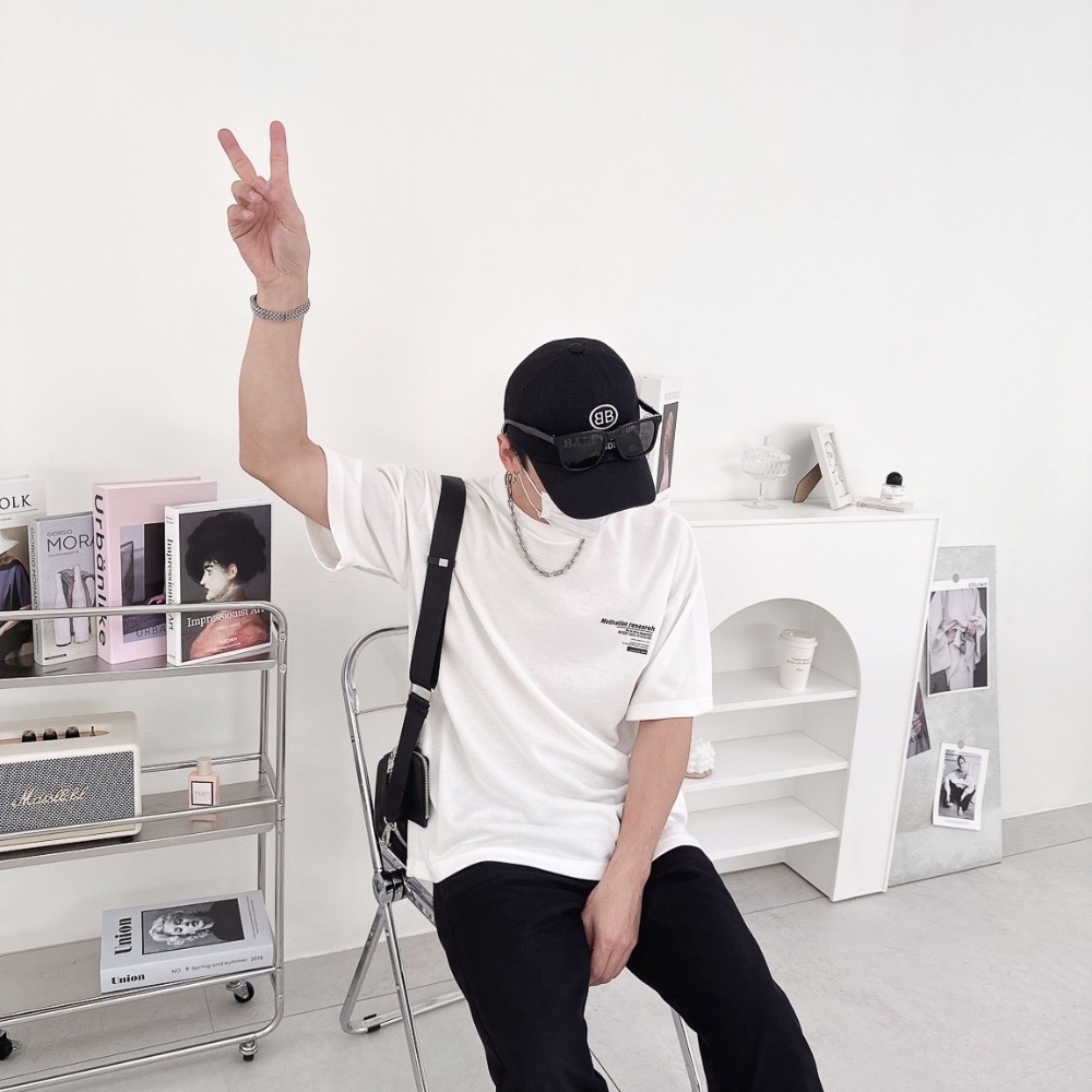 『RB』 MOT英文標語寬短T-細節圖5