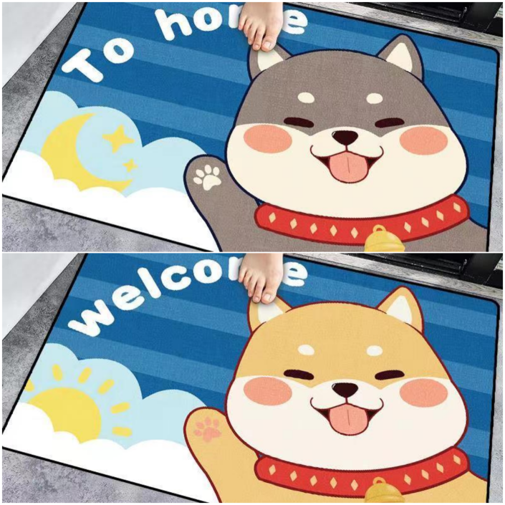 柴犬入戶地墊 柴犬地墊 旺柴地墊 地毯 腳踏墊 招財地墊 卡通地墊  腳踏墊 門墊 止滑墊 生日禮物 入厝禮物-細節圖6
