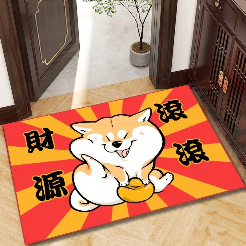 柴犬入戶地墊 柴犬地墊 旺柴地墊 地毯 腳踏墊 招財地墊 卡通地墊  腳踏墊 門墊 止滑墊 生日禮物 入厝禮物-細節圖8