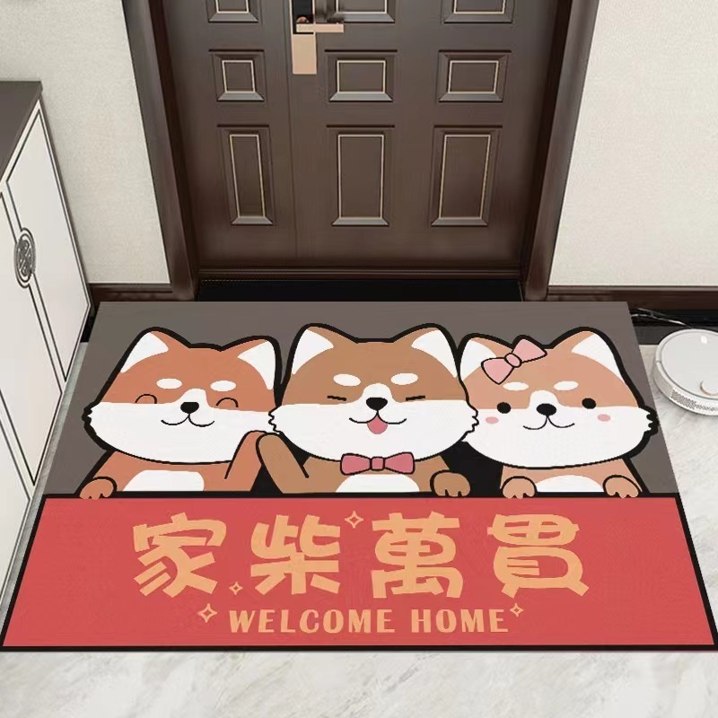 柴犬入戶地墊 柴犬地墊 旺柴地墊 地毯 腳踏墊 招財地墊 卡通地墊  腳踏墊 門墊 止滑墊 生日禮物 入厝禮物-規格圖10