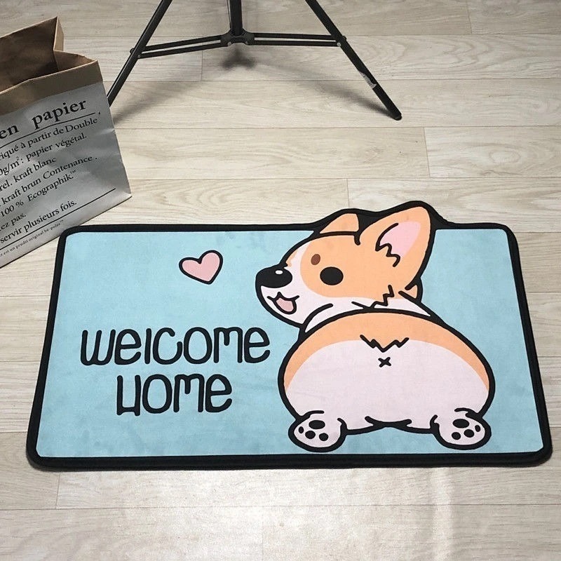 柴犬入戶地墊 柴犬地墊 旺柴地墊 地毯 腳踏墊 招財地墊 卡通地墊  腳踏墊 門墊 止滑墊 生日禮物 入厝禮物-規格圖10