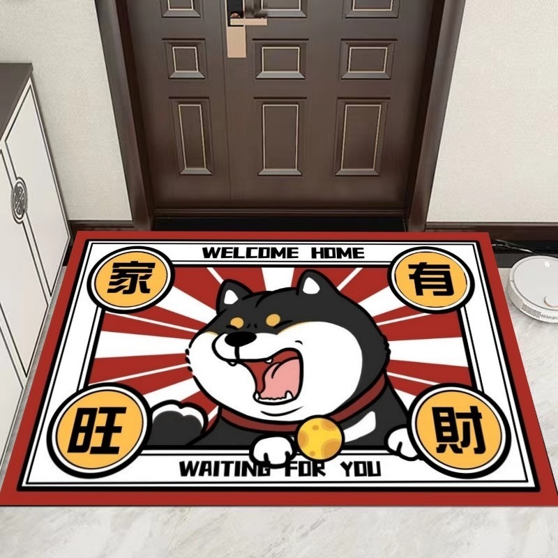 柴犬入戶地墊 柴犬地墊 旺柴地墊 地毯 腳踏墊 招財地墊 卡通地墊  腳踏墊 門墊 止滑墊 生日禮物 入厝禮物-規格圖10
