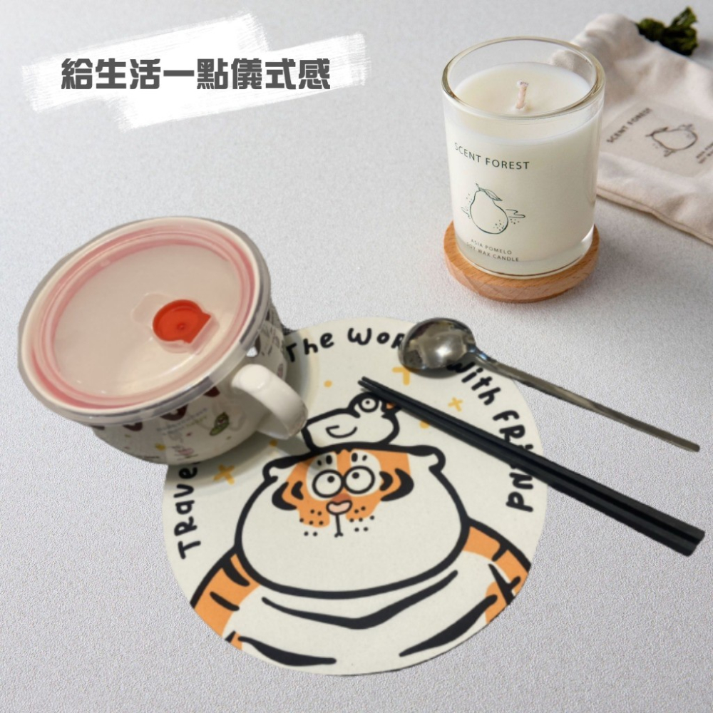 萌虎滑鼠墊 餐墊小桌墊杯墊隔熱墊  硅藻泥軟墊 胖虎滑鼠墊 可愛造型滑鼠墊 卡通滑鼠墊 電腦滑鼠墊 胖虎不二馬 禮物-細節圖6