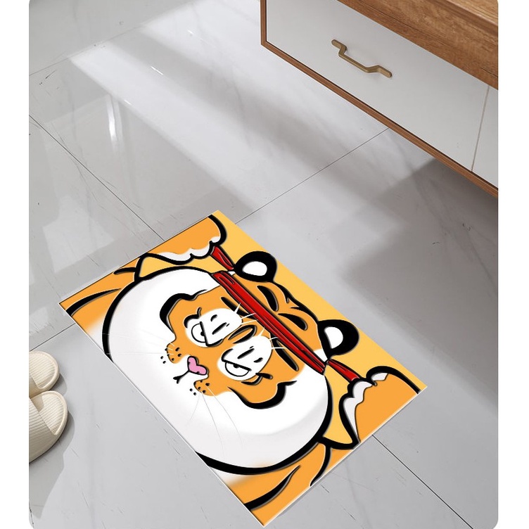 必勝老虎硅藻泥軟地墊 萌虎地毯老虎地墊 胖虎不二馬 胖虎地墊 矽藻土珪藻土矽藻泥 卡通地墊浴室地墊 腳踏墊門墊 生日禮物-細節圖2