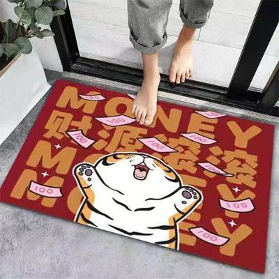 財源滾滾招財地毯 開運地毯招財地墊 虎年地墊虎年地毯 胖虎不二馬 胖虎地墊 入戶地毯門口地墊 腳踏墊 入厝禮物-細節圖2