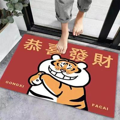 財源滾滾招財地毯 開運地毯招財地墊 虎年地墊虎年地毯 胖虎不二馬 胖虎地墊 入戶地毯門口地墊 腳踏墊 入厝禮物-細節圖3