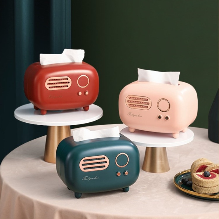 收音機造型面紙盒 創意面紙盒 衛生紙盒 造型面紙盒 衛生紙盒 紙巾盒 可愛創意收納盒 復古紙巾盒 餐廳抽紙巾盒-細節圖7