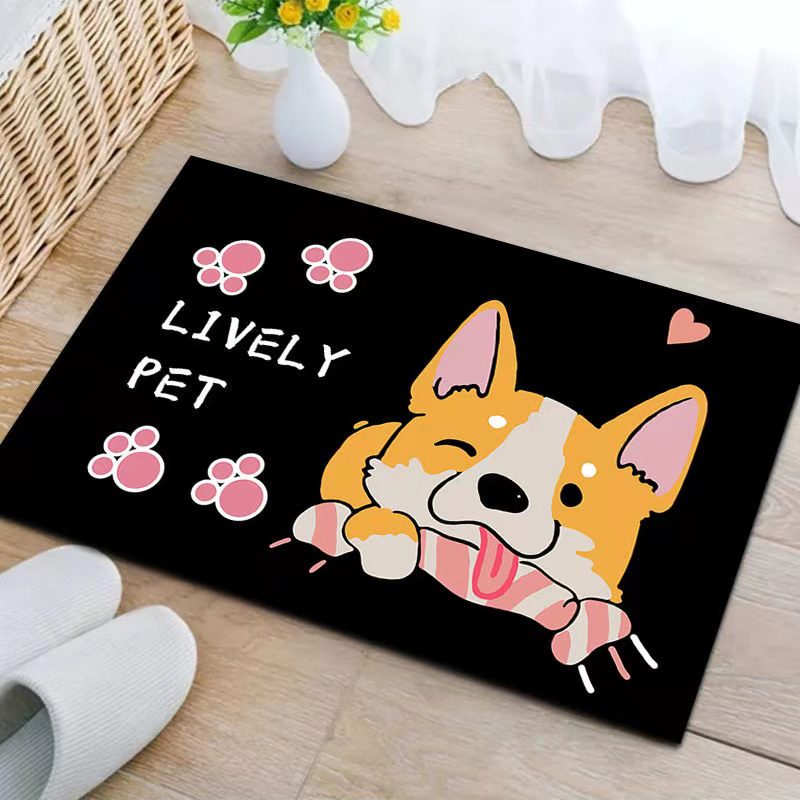 趴趴柯基地墊 科基地毯 柴犬地墊 門口地毯 腳踏墊 招財地墊 卡通地墊  門口地墊 開運地墊 生日禮物 入厝-細節圖4