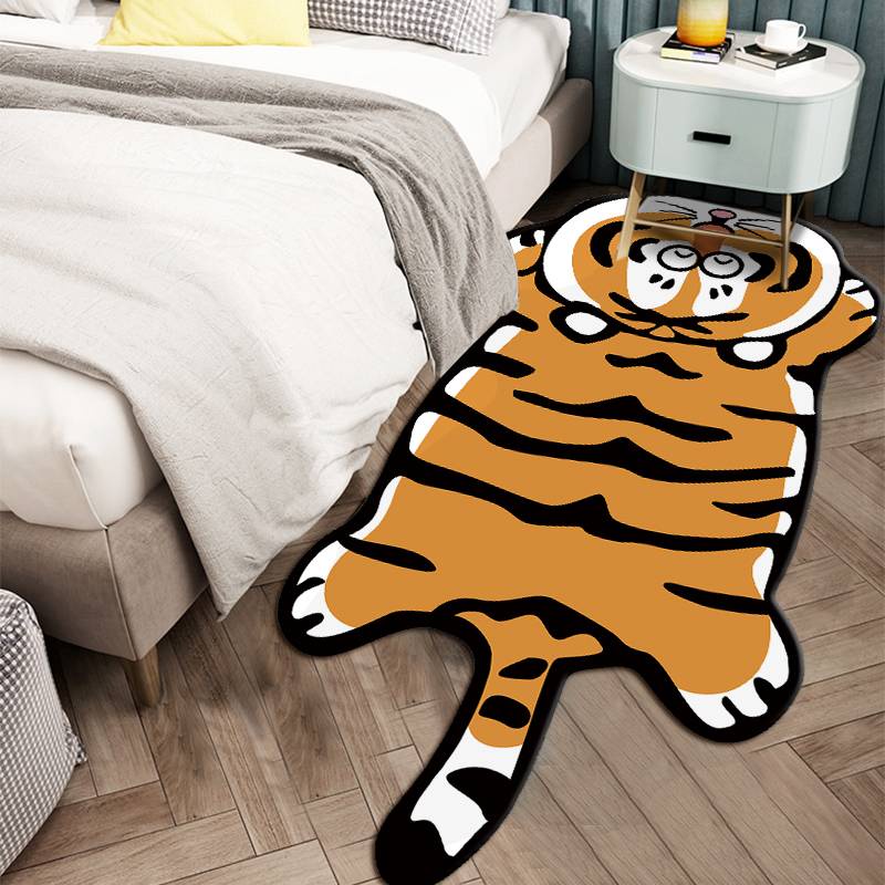 看家虎客廳地毯 老虎地墊 老虎地毯 床邊地毯 床邊腳踏墊 遊戲墊 胖虎不二馬 胖虎地墊 生日禮物 小孩禮物-細節圖2