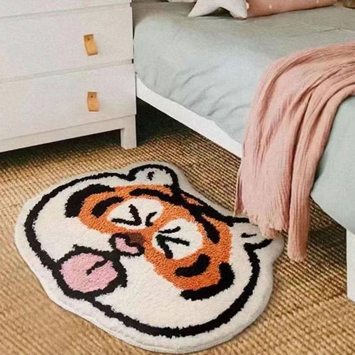 看家虎客廳地毯 老虎地墊 老虎地毯 床邊地毯 床邊腳踏墊 遊戲墊 胖虎不二馬 胖虎地墊 生日禮物 小孩禮物-細節圖6