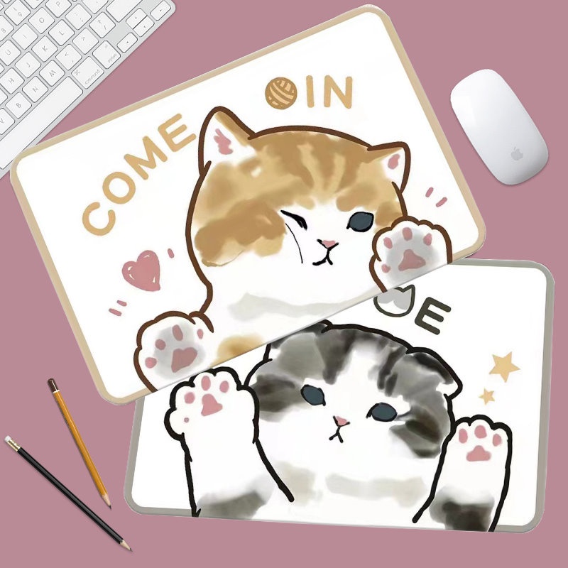 披鯊魚貓浴室地墊 貓咪硅藻泥軟墊 桌墊滑鼠墊 矽藻泥軟地墊 矽藻土珪藻土腳踏墊 卡通地墊 mofusand生日禮物-細節圖6