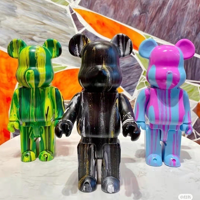 白胚公仔娃娃 DIY流體熊暴力熊 53cm現貨 積木熊庫柏力克熊 彩繪塗鴉貼鑽 潮牌熊潮流公仔 生日禮物交換禮物聖誕禮物-細節圖3