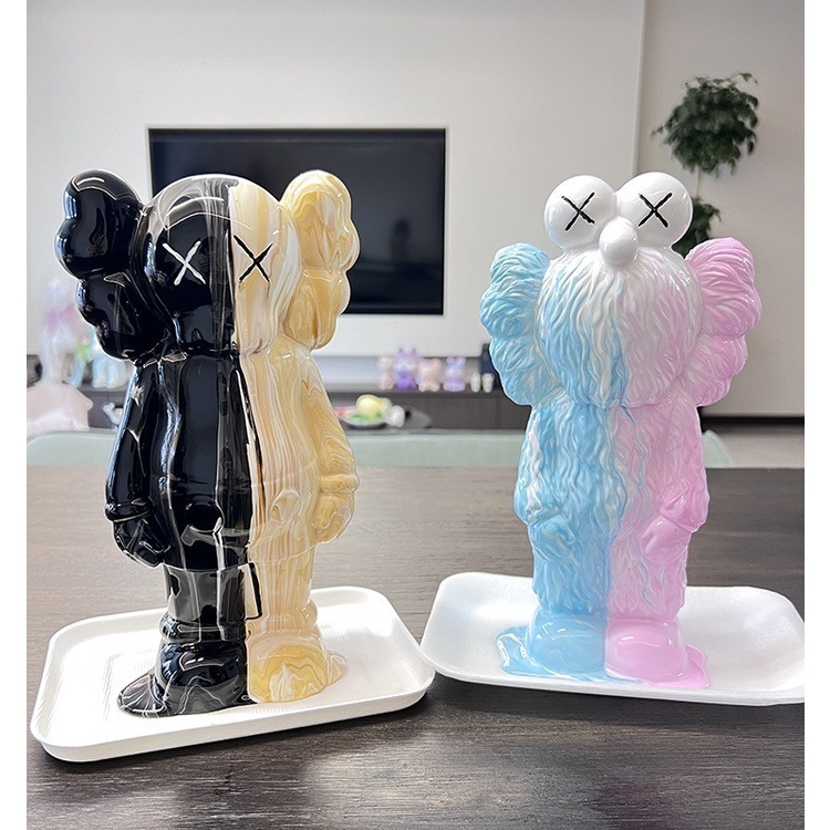 白胚公仔娃娃 DIY流體熊暴力熊 53cm現貨 積木熊庫柏力克熊 彩繪塗鴉貼鑽 潮牌熊潮流公仔 生日禮物交換禮物聖誕禮物-細節圖4