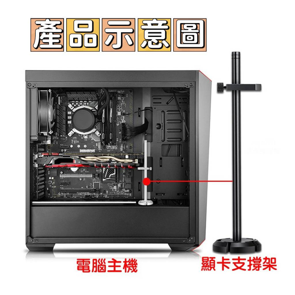 鋁合金顯示卡支架 顯卡支架 顯卡支撐架 顯示卡支撐架 立式顯卡支撐托架 塔扇支撐架 全鋁顯卡千斤頂顯示卡千斤頂-細節圖6