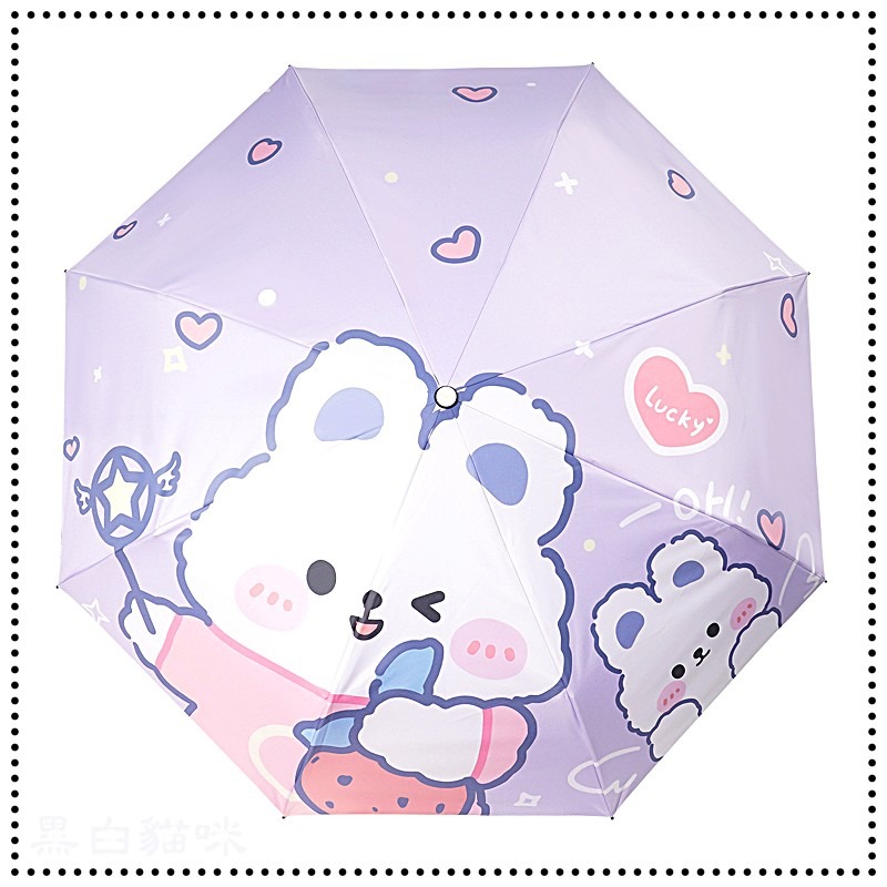 萌貓全自動晴雨傘 貓咪全自動雨傘 自動折疊傘自動摺疊傘 卡通雨傘 陽傘三折傘 自動傘自動雨傘 可愛雨傘 摺疊雨傘 貓傘-規格圖9