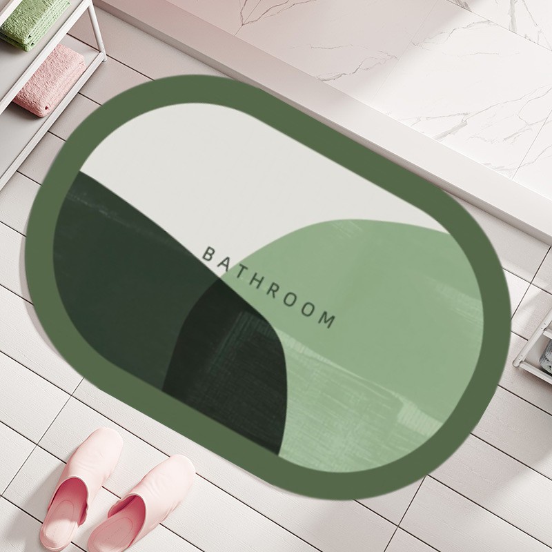 多彩幾何浴室地墊 硅藻泥矽藻土珪藻土珪藻泥軟地墊 吸水地墊腳踏墊 防滑地墊瞬吸墊 入厝禮物-細節圖4