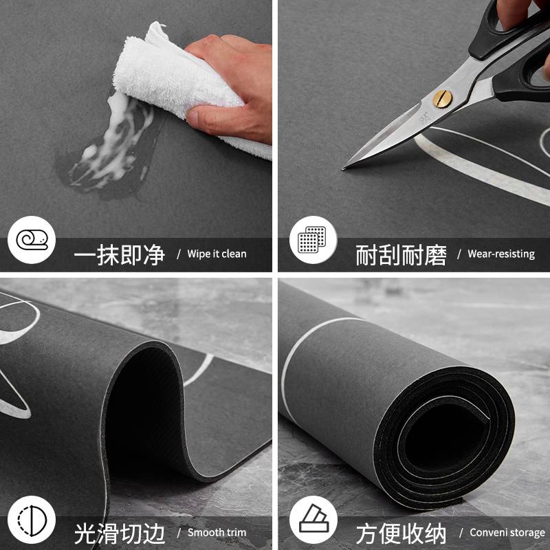 多彩幾何浴室地墊 硅藻泥矽藻土珪藻土珪藻泥軟地墊 吸水地墊腳踏墊 防滑地墊瞬吸墊 入厝禮物-細節圖5