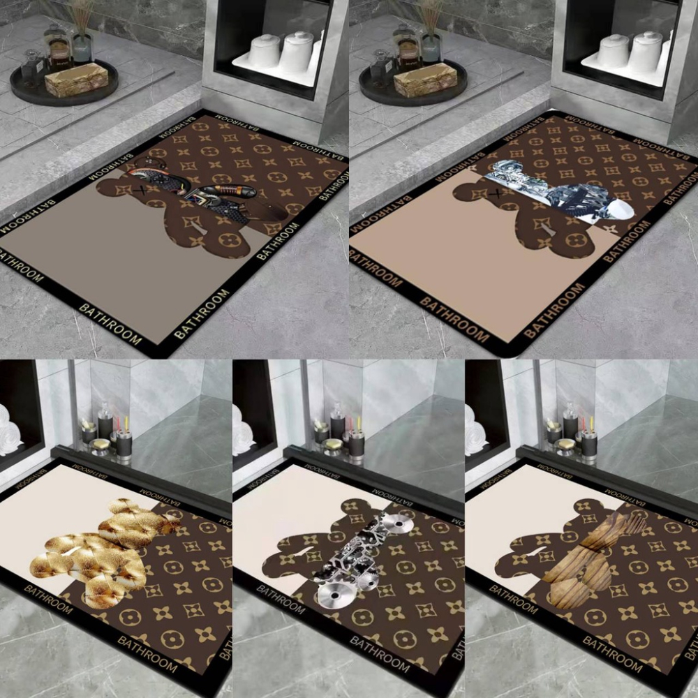 積木熊軟硅藻泥浴室地墊 矽藻土珪藻土珪藻泥軟地墊  腳踏墊 瞬吸墊 吸水地墊小熊地墊 暴力熊 庫柏力克熊 禮物-細節圖2