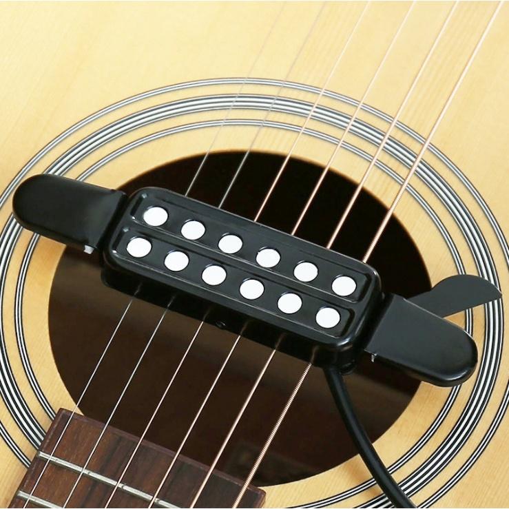 (現貨) 木吉他 民謠吉他 拾音器 音孔 響孔式 免開孔 bass 古典吉他 吉他 通用 取音器-細節圖5